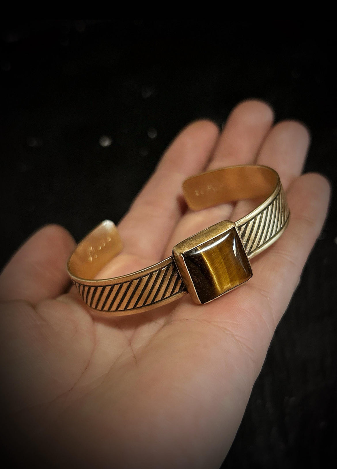 Brass Tigers Eye Bracelet