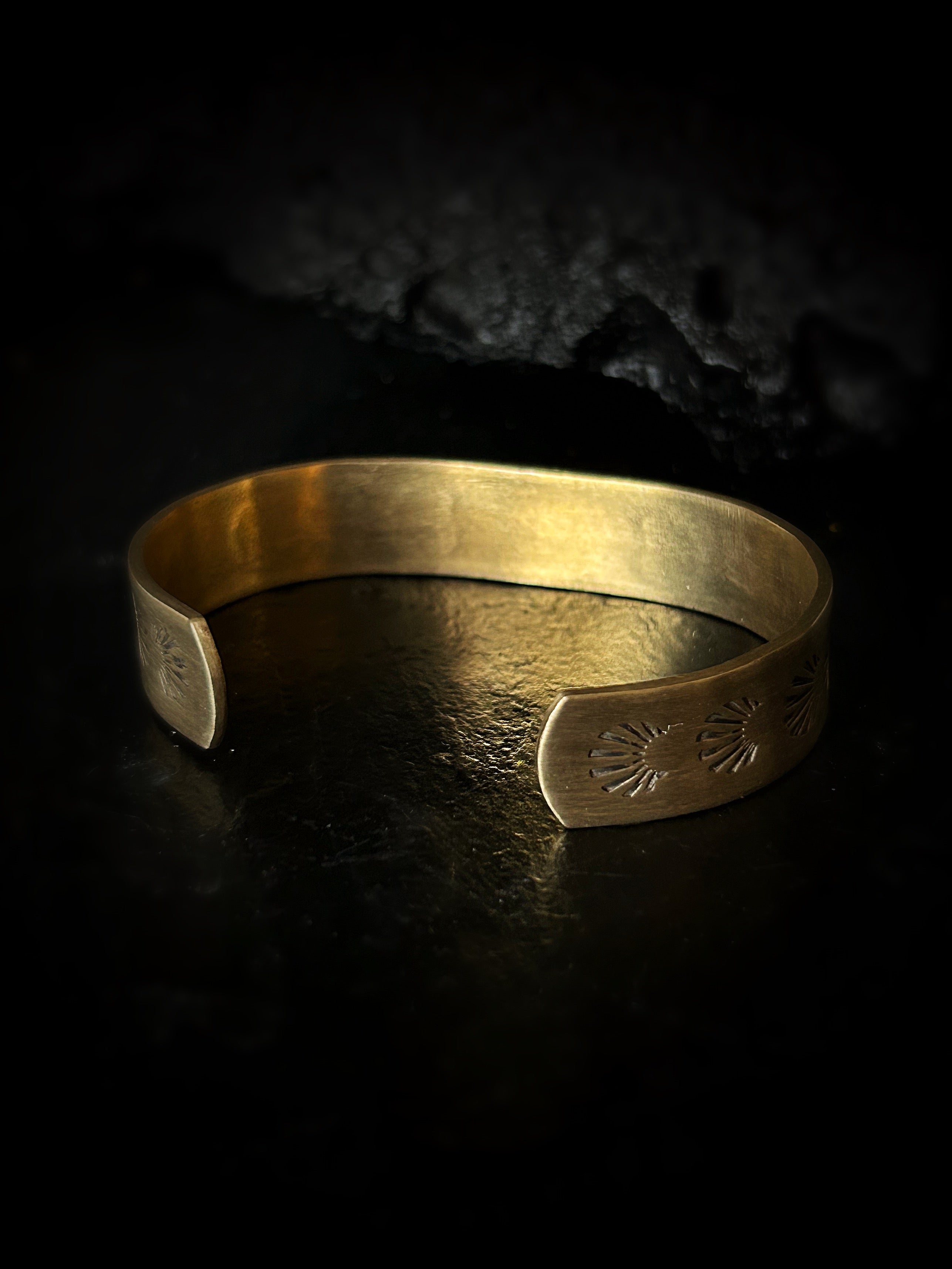 Brass Moonstone Cuff