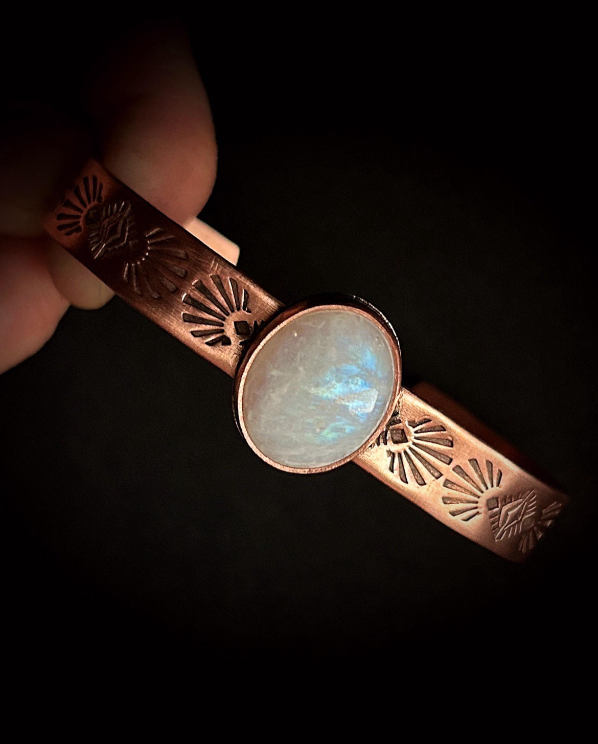 Copper Moonstone Bracelet