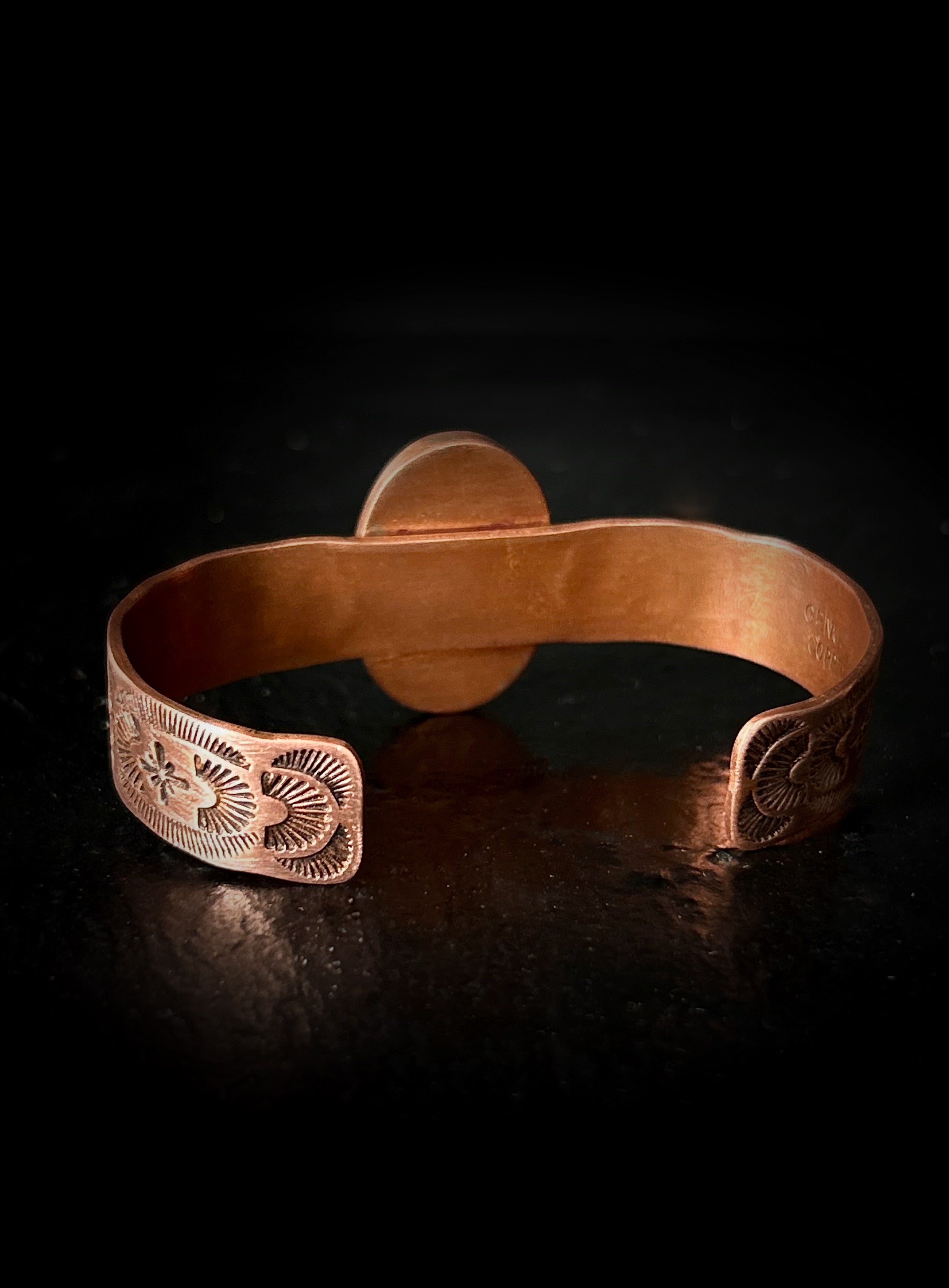 Copper Dendritic Opal Cuff