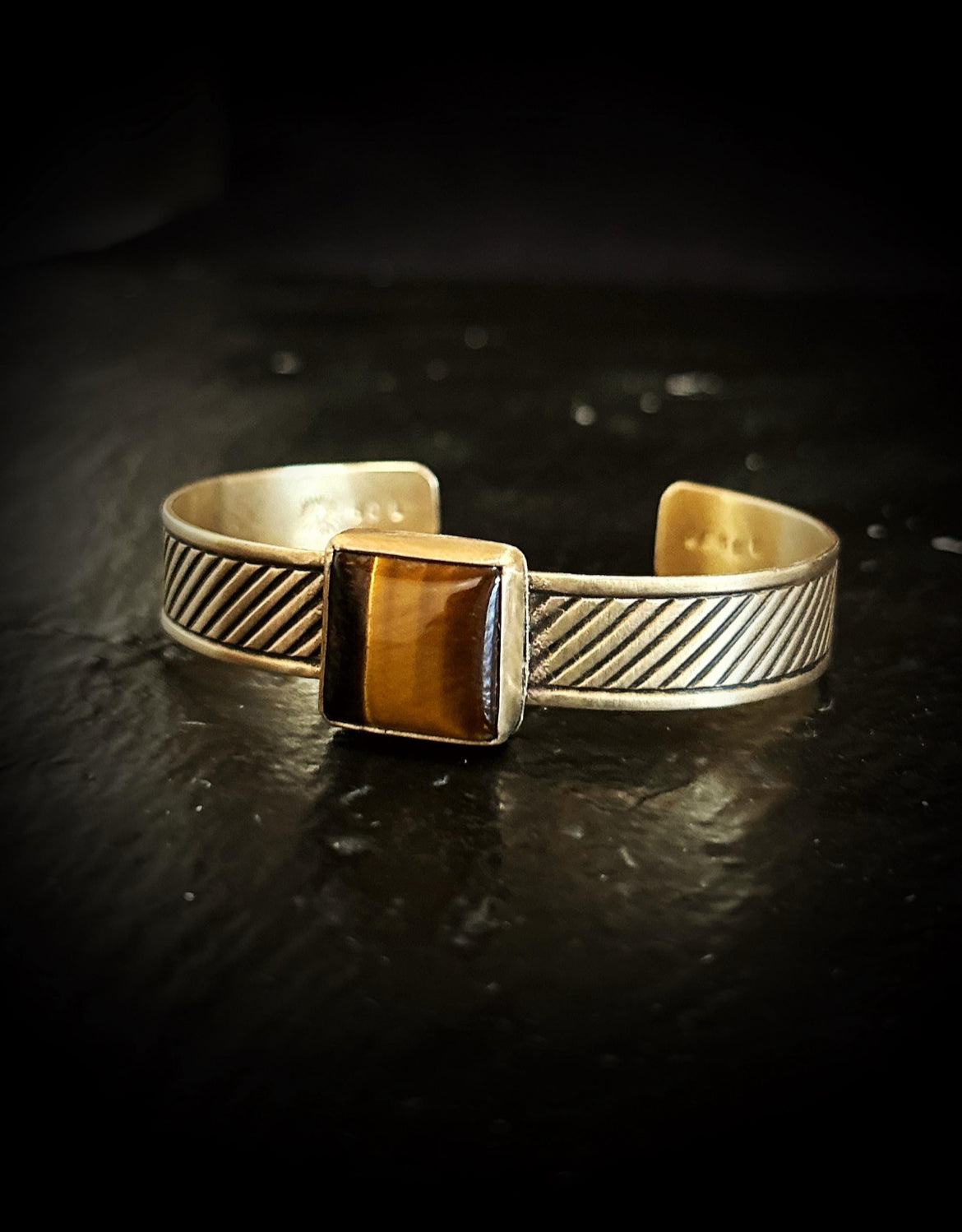 Brass Tigers Eye Bracelet