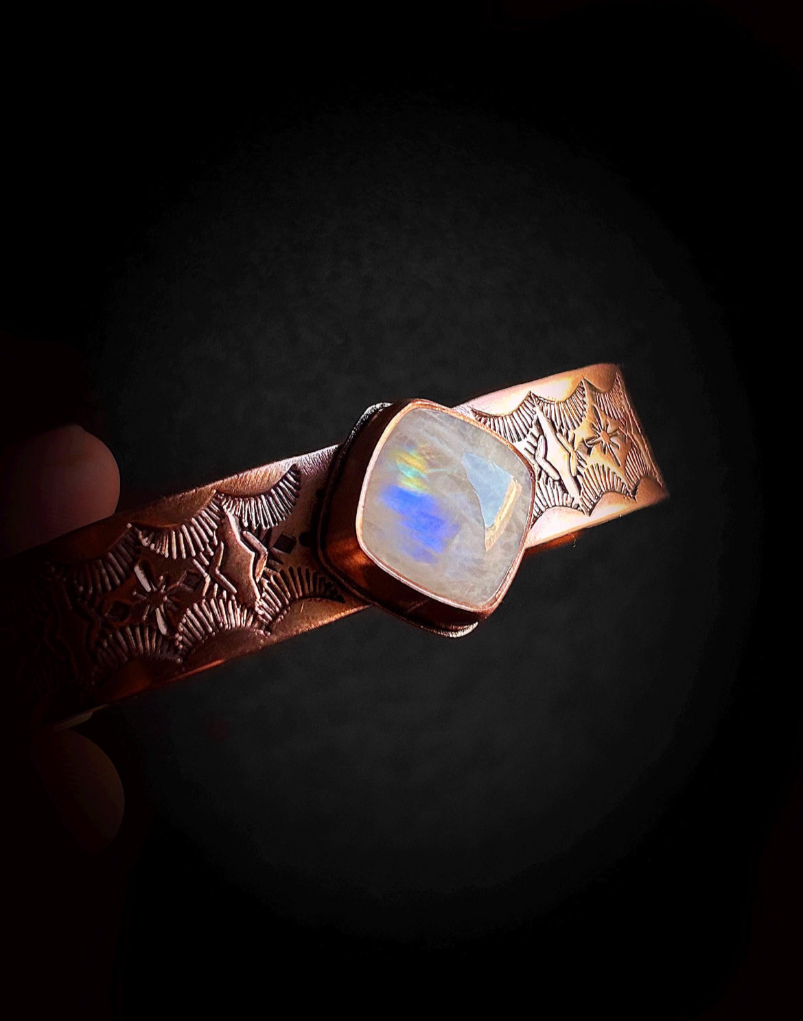 Copper Moonstone Bracelet