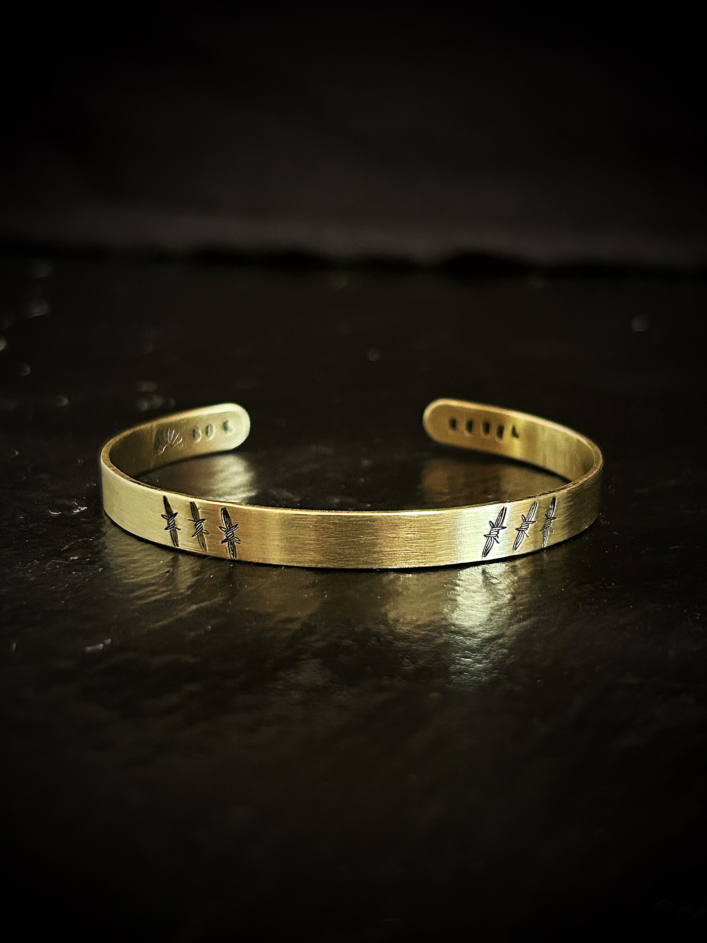 Brass Barbed Wire Bracelet