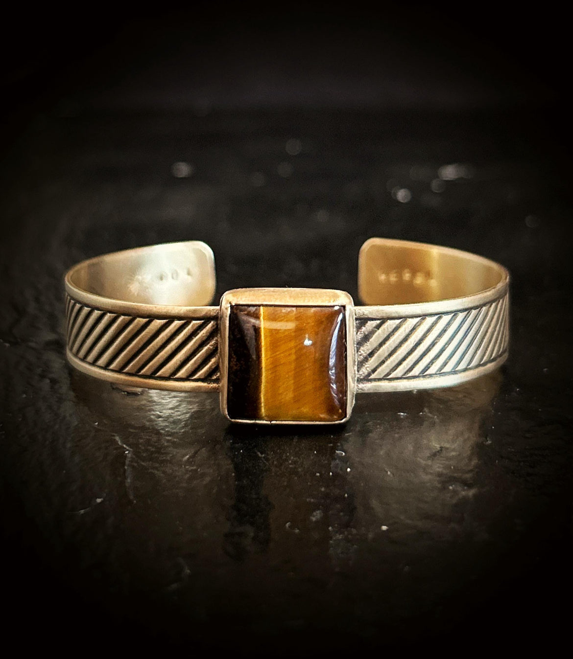 Brass Tigers Eye Bracelet