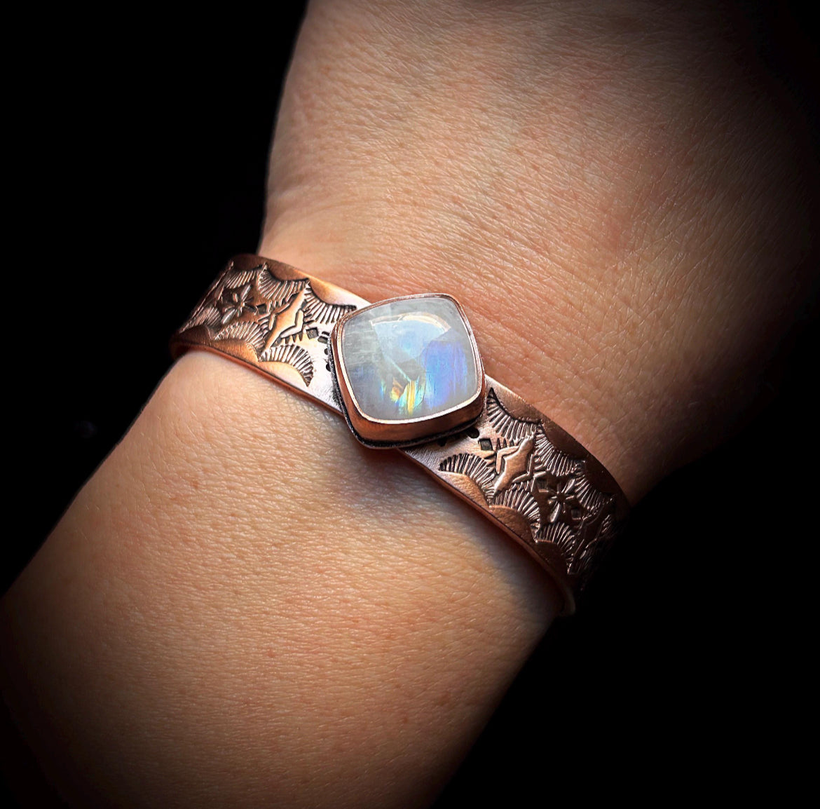 Copper Moonstone Bracelet