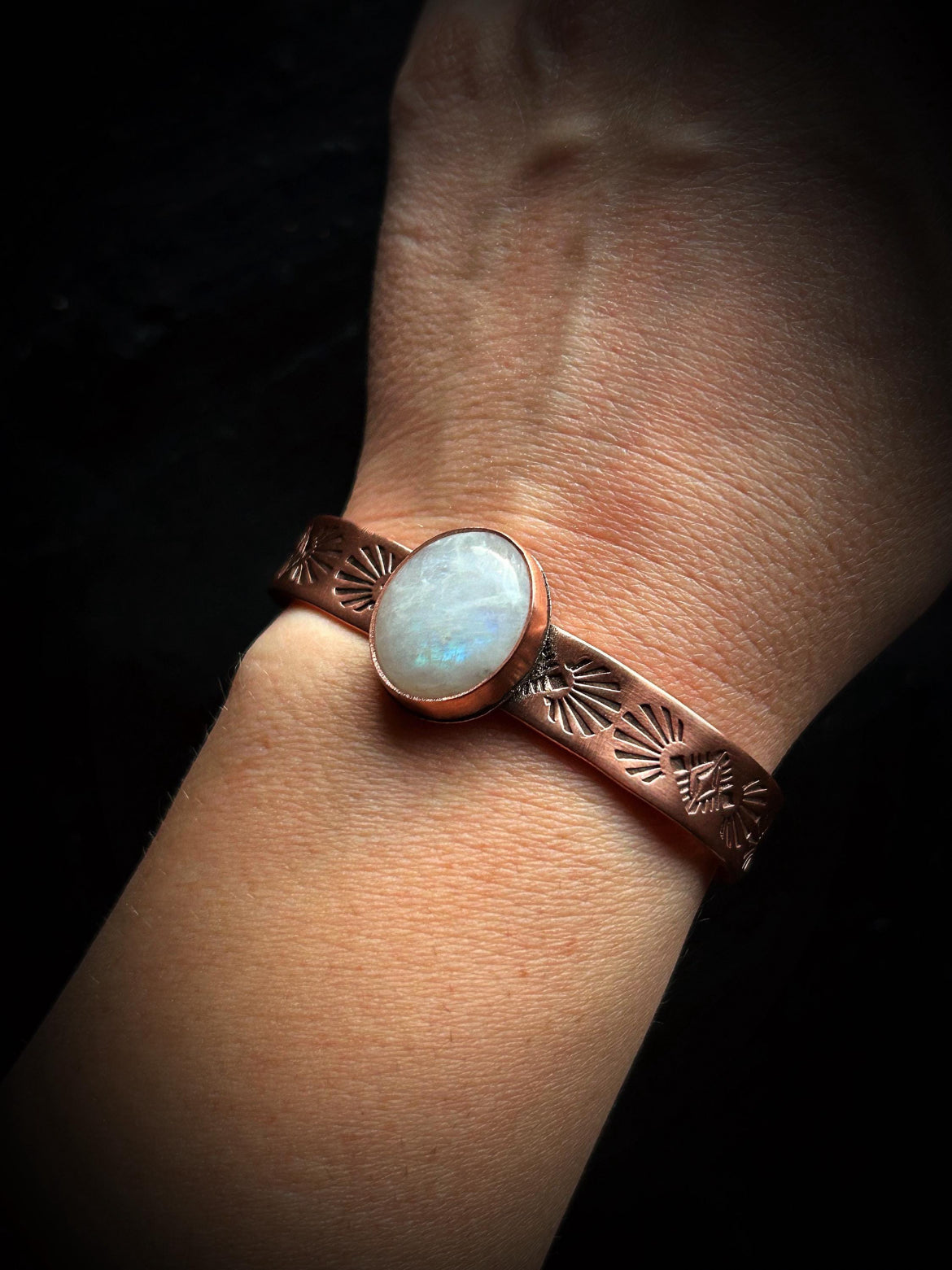 Copper Moonstone Bracelet